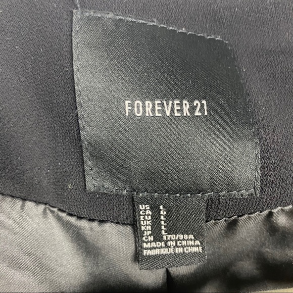 Forever 21 Black Printed Sleeve Open Blazer - Picture 4 of 5